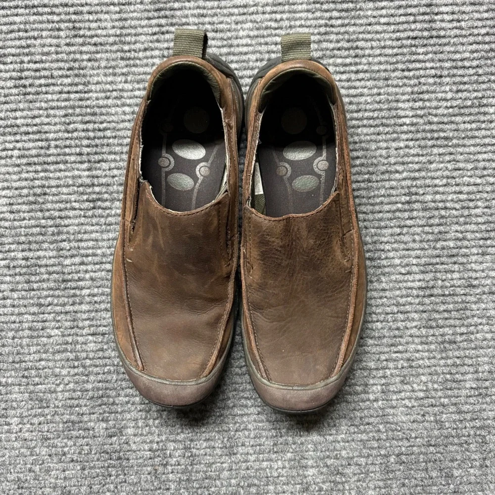 Merrell Kaolin Cocoa Mens Brown Leather Slip On‎ Shoes J15381 Size 8